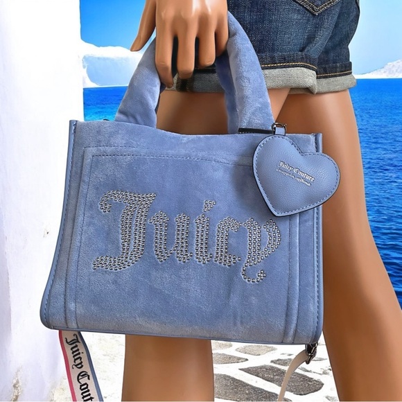 Juicy Couture Big Spender Slate Blue Mini Tote Bag NWT - Picture 11 of 11
